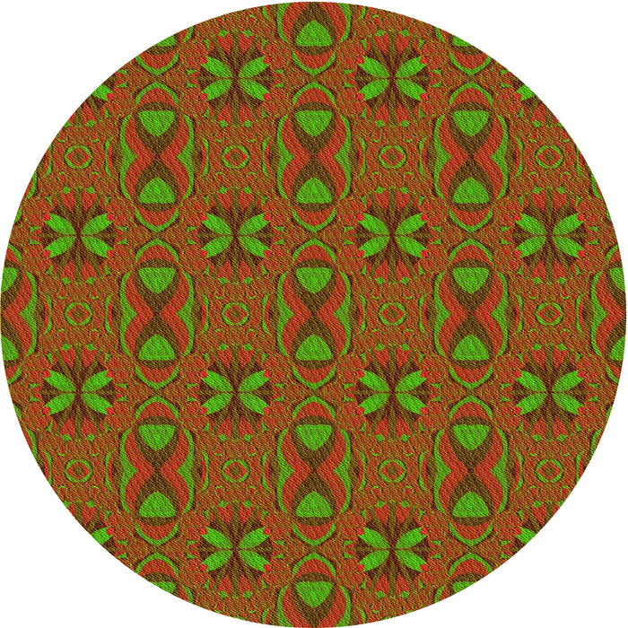 Square Patterned Tomato Red Rug, pat2876yw