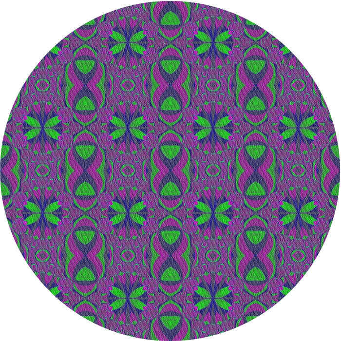 Square Machine Washable Transitional Bright Purple Rug, wshpat2876