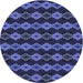 Square Patterned Midnight Blue Rug, pat2877blu