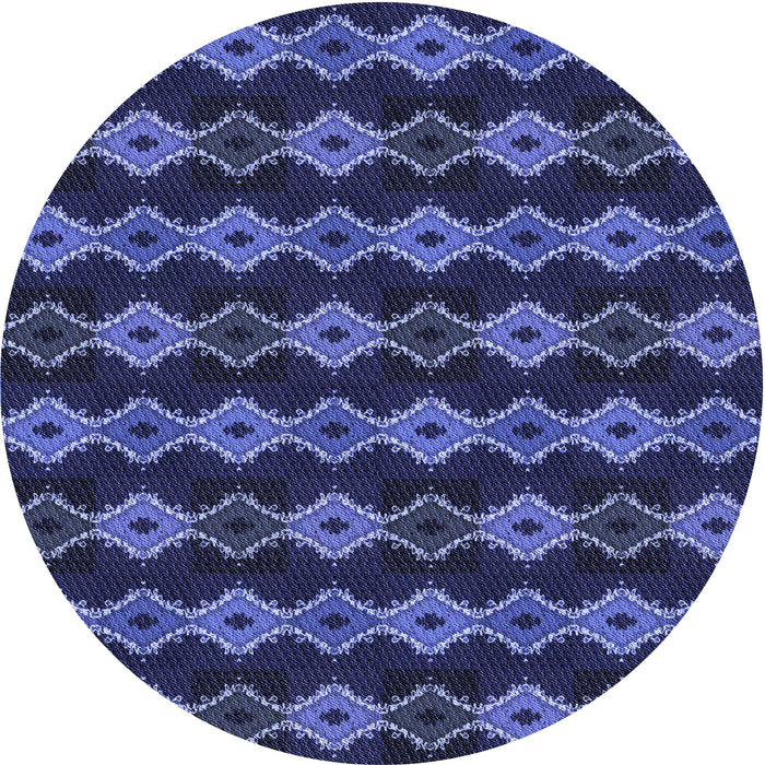 Square Machine Washable Transitional Midnight Blue Rug in a Living Room, wshpat2877blu