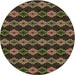 Square Patterned Brown Rug, pat2877brn