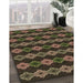 Machine Washable Transitional Brown Rug in a Family Room, wshpat2877brn