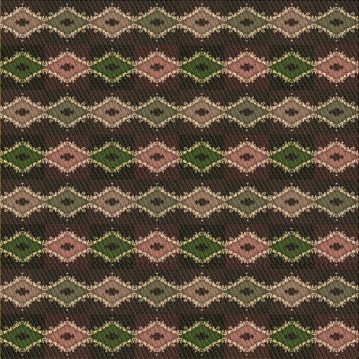 Round Patterned Brown Rug, pat2877brn
