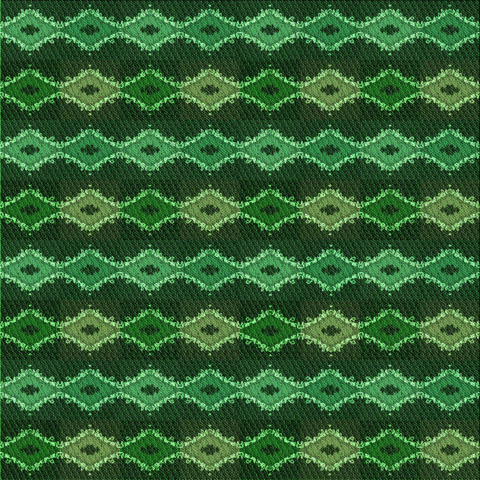 Round Machine Washable Transitional Deep Emerald Green Rug, wshpat2877grn