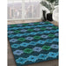 Patterned Deep-Sea Blue Rug in Family Room, pat2877lblu