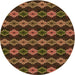 Square Patterned Light Brown Rug, pat2877org