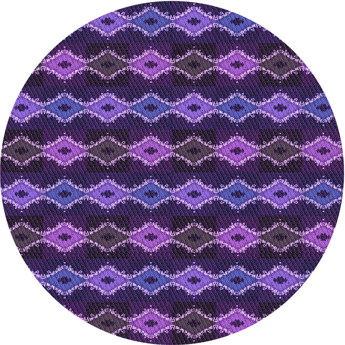 Square Patterned Purple Rug, pat2877pur