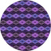 Square Patterned Purple Rug, pat2877pur