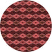 Square Patterned Red Rug, pat2877rd