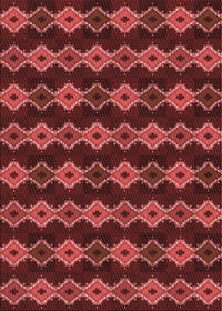 Machine Washable Transitional Red Rug, wshpat2877rd