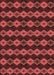 Machine Washable Transitional Red Rug, wshpat2877rd