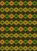 Patterned Dark Yellow Green Rug, pat2877yw