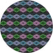 Sideview of Patterned Charcoal Black Novelty Rug, pat2877