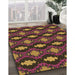 Machine Washable Transitional Plum Purple Rug in a Family Room, wshpat2878brn
