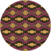 Square Machine Washable Transitional Plum Purple Rug in a Living Room, wshpat2878brn