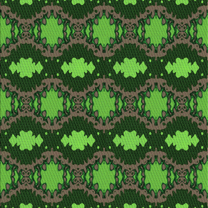 Machine Washable Transitional Dark Forest Green Rug, wshpat2878grn