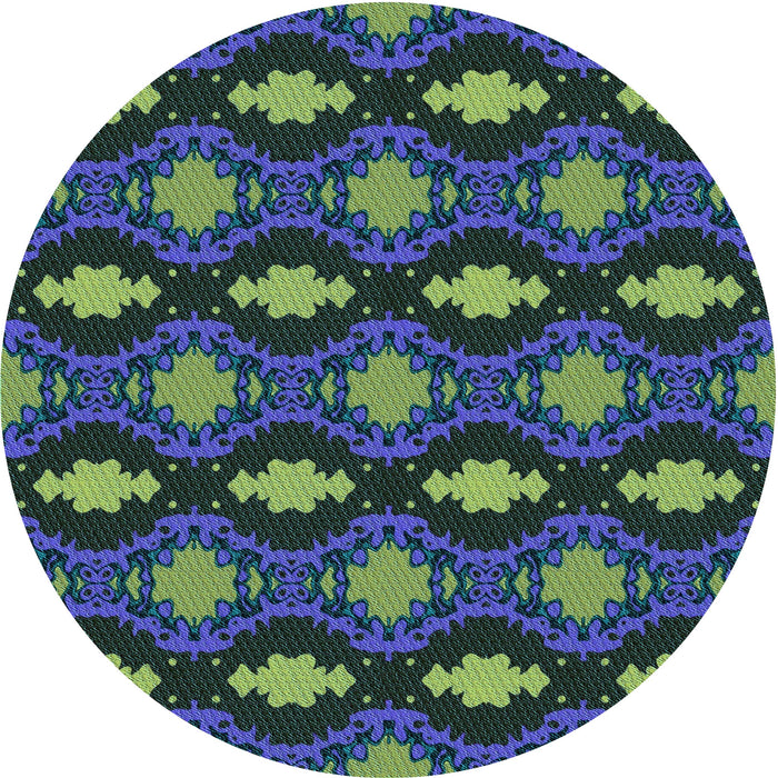 Square Machine Washable Transitional Deep-Sea Blue Rug in a Living Room, wshpat2878lblu