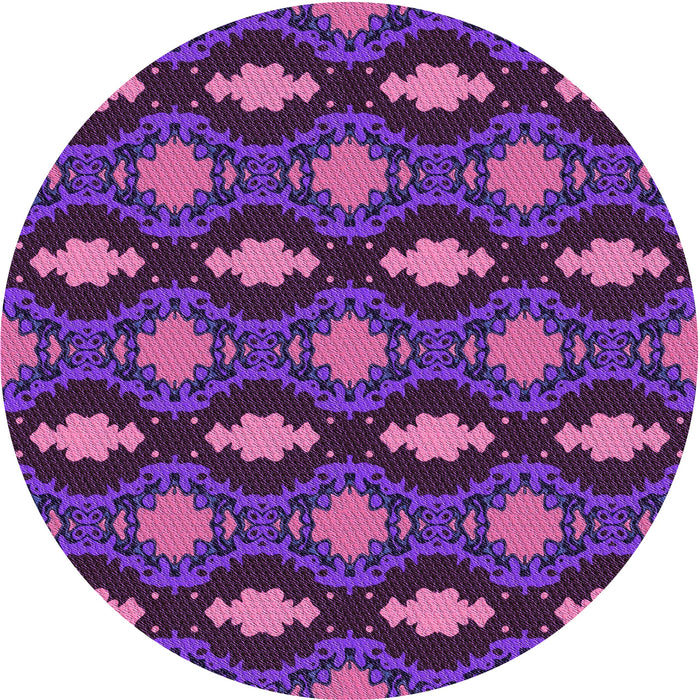 Square Machine Washable Transitional Orchid Purple Rug in a Living Room, wshpat2878pur
