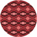 Square Machine Washable Transitional Red Rug in a Living Room, wshpat2878rd
