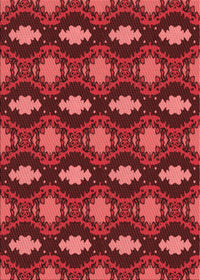 Machine Washable Transitional Red Rug, wshpat2878rd