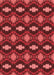 Machine Washable Transitional Red Rug, wshpat2878rd