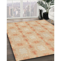 Patterned Brown Gold Rug, pat2879brn