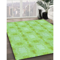 Patterned Green Rug, pat2879grn