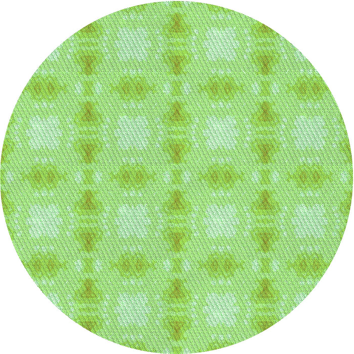 Square Patterned Green Rug, pat2879grn