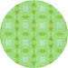 Square Patterned Green Rug, pat2879grn