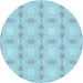 Square Patterned Blue Rug, pat2879lblu