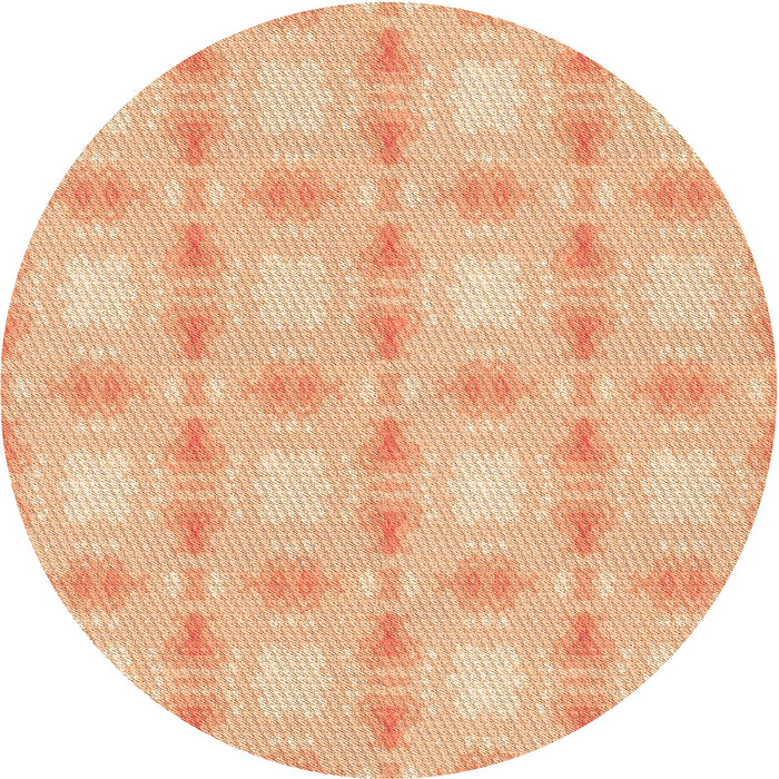 Square Patterned Pastel Orange Rug, pat2879org
