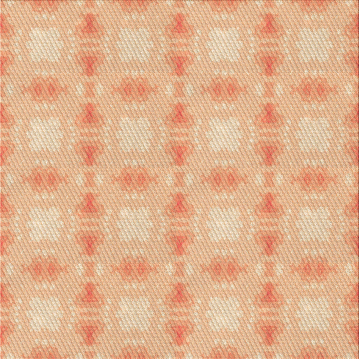 Round Machine Washable Transitional Pastel Orange Rug, wshpat2879org