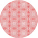 Square Patterned Red Rug, pat2879rd