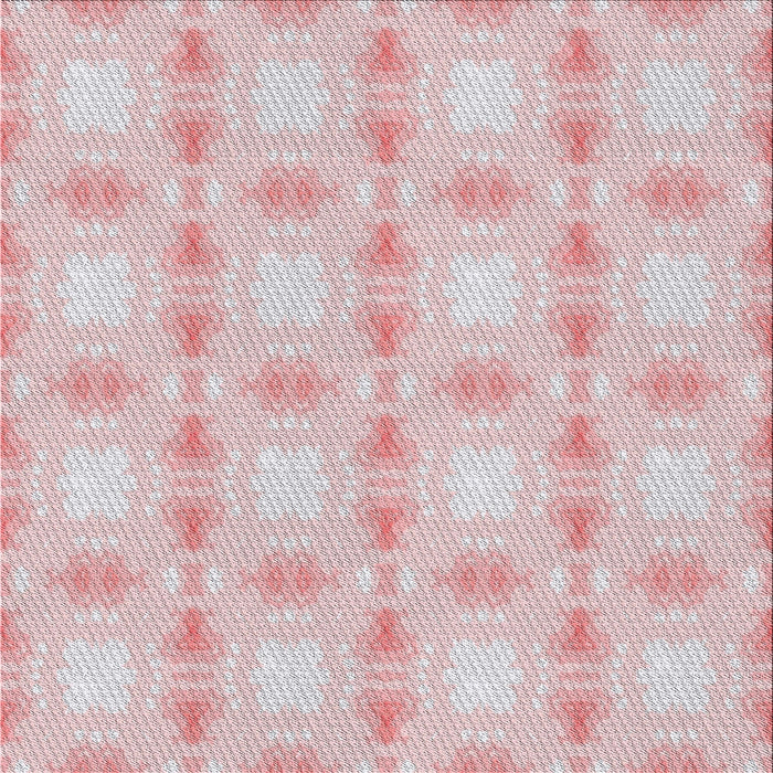 Square Patterned Pig Pink Novelty Rug, pat2879