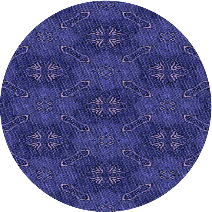 Square Machine Washable Transitional Denim Dark Blue Rug in a Living Room, wshpat288blu
