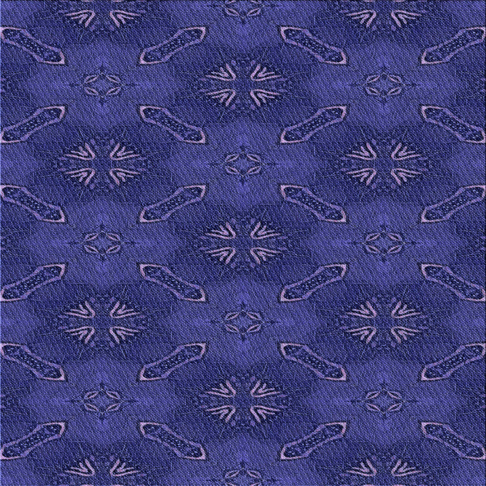 Round Patterned Denim Dark Blue Rug, pat288blu