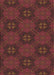 Patterned Chestnut Red Rug, pat288brn