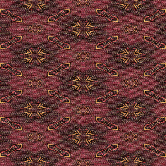 Round Patterned Chestnut Red Rug, pat288brn