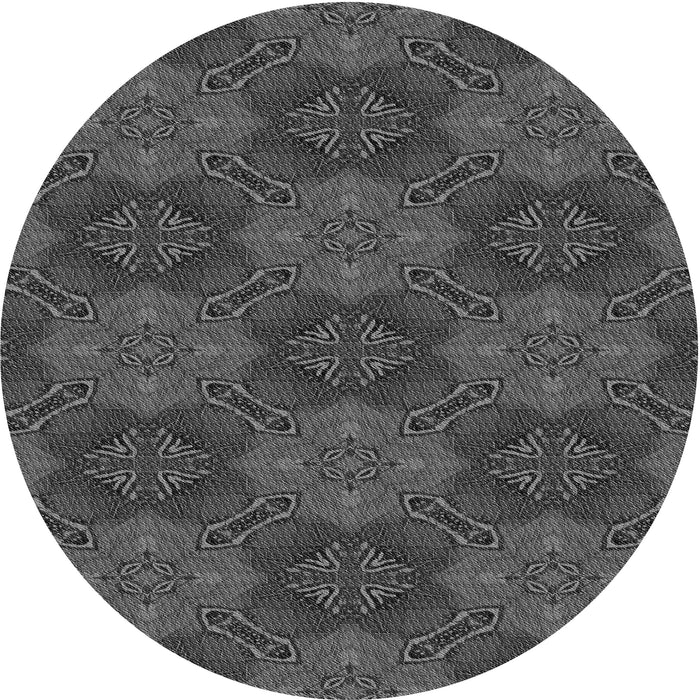 Square Patterned Silver Gray Rug, pat288gry