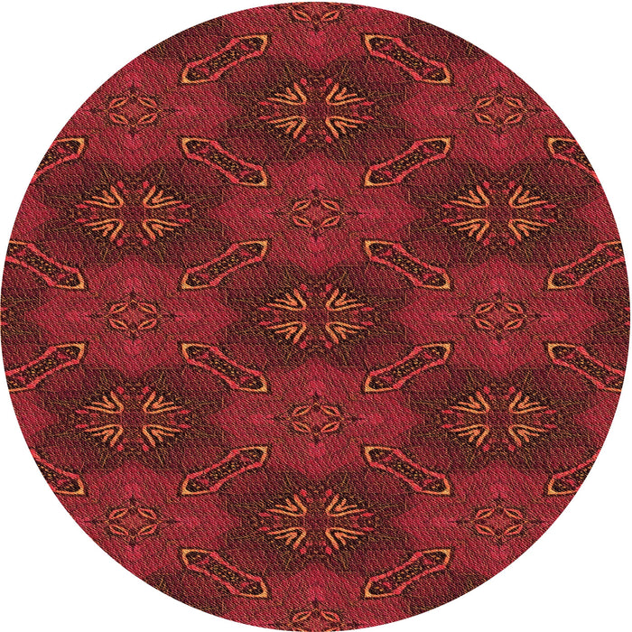 Square Patterned Cranberry Red Rug, pat288org