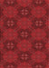 Machine Washable Transitional Red Rug, wshpat288rd