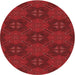 Square Machine Washable Transitional Red Rug in a Living Room, wshpat288rd