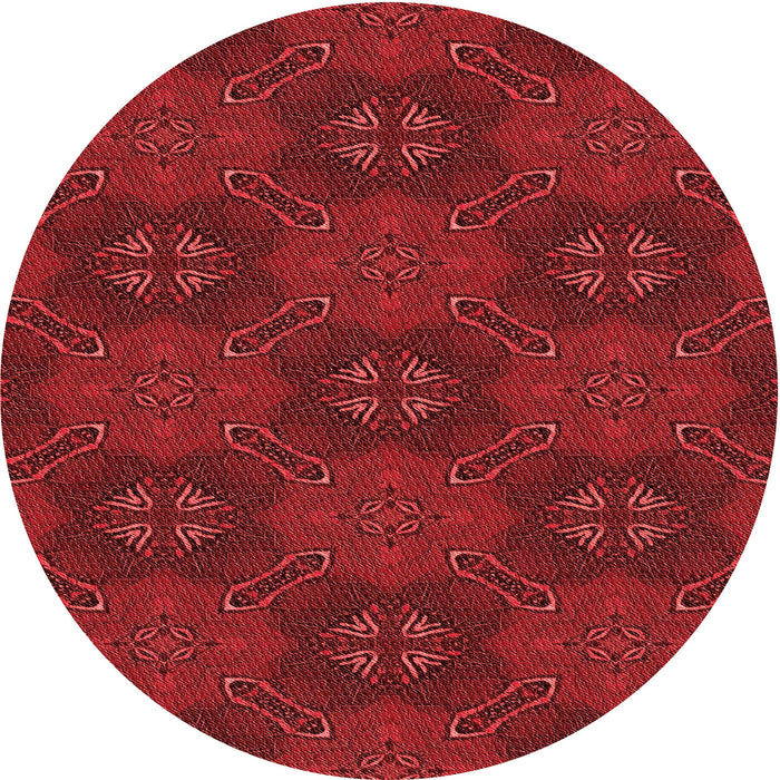 Square Patterned Red Rug, pat288rd