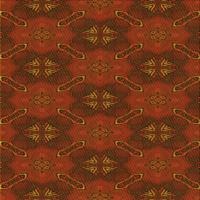 Round Patterned Mahogany Brown Rug, pat288yw