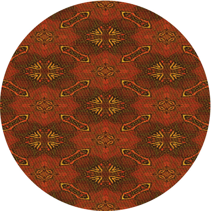 Square Machine Washable Transitional Mahogany Brown Rug in a Living Room, wshpat288yw