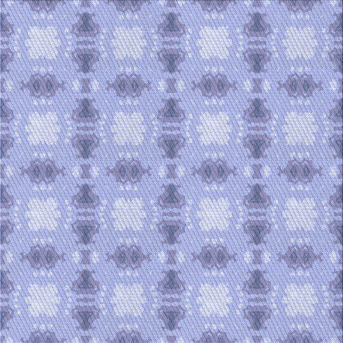 Round Patterned Blue Rug, pat2880blu