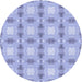 Square Patterned Blue Rug, pat2880blu