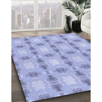 Patterned Blue Rug, pat2880blu