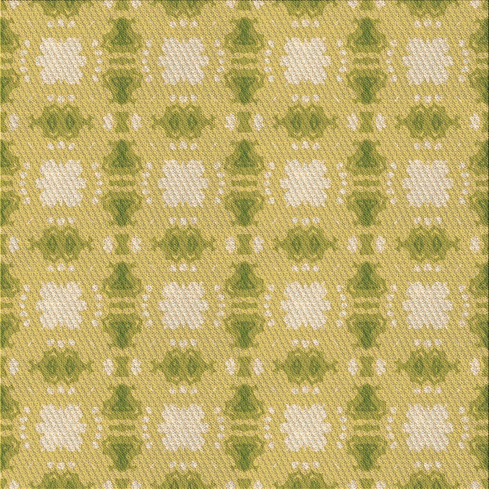 Round Patterned Bold Yellow Rug, pat2880brn