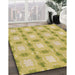 Machine Washable Transitional Bold Yellow Rug in a Family Room, wshpat2880brn